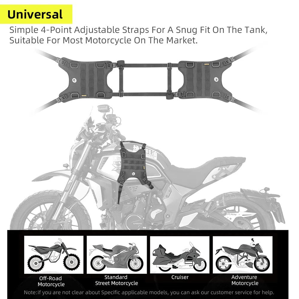 Base para bolsos laterales estanque moto rhinowalk mtr001b