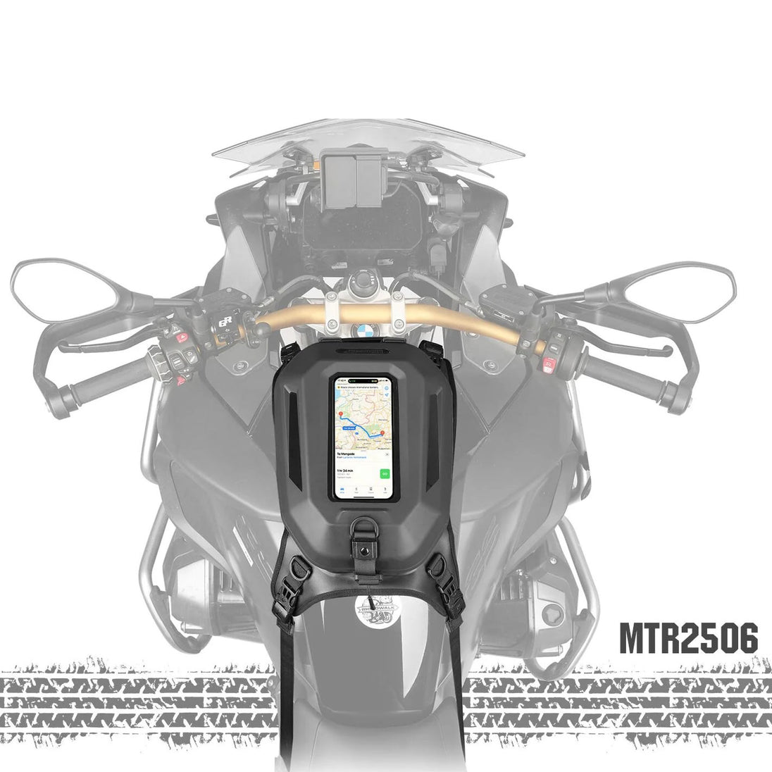 Bolso estanque moto rhinowalk mtr2506 rígido compatible con pantallas touch