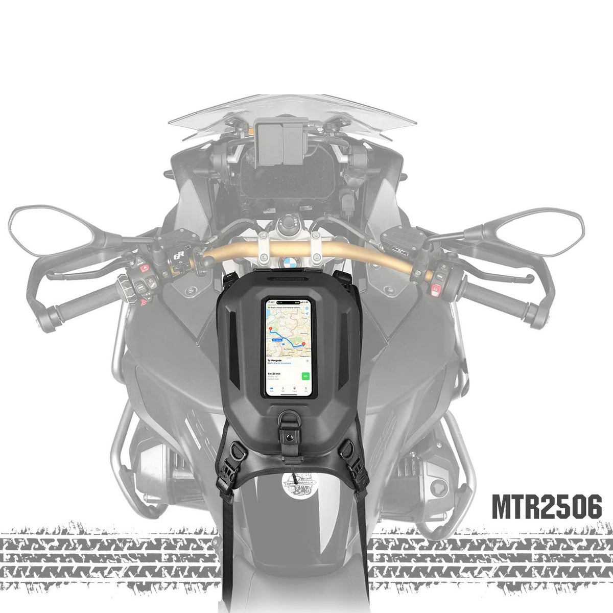 Bolso estanque moto rhinowalk mtr2506 rígido compatible con pantallas touch