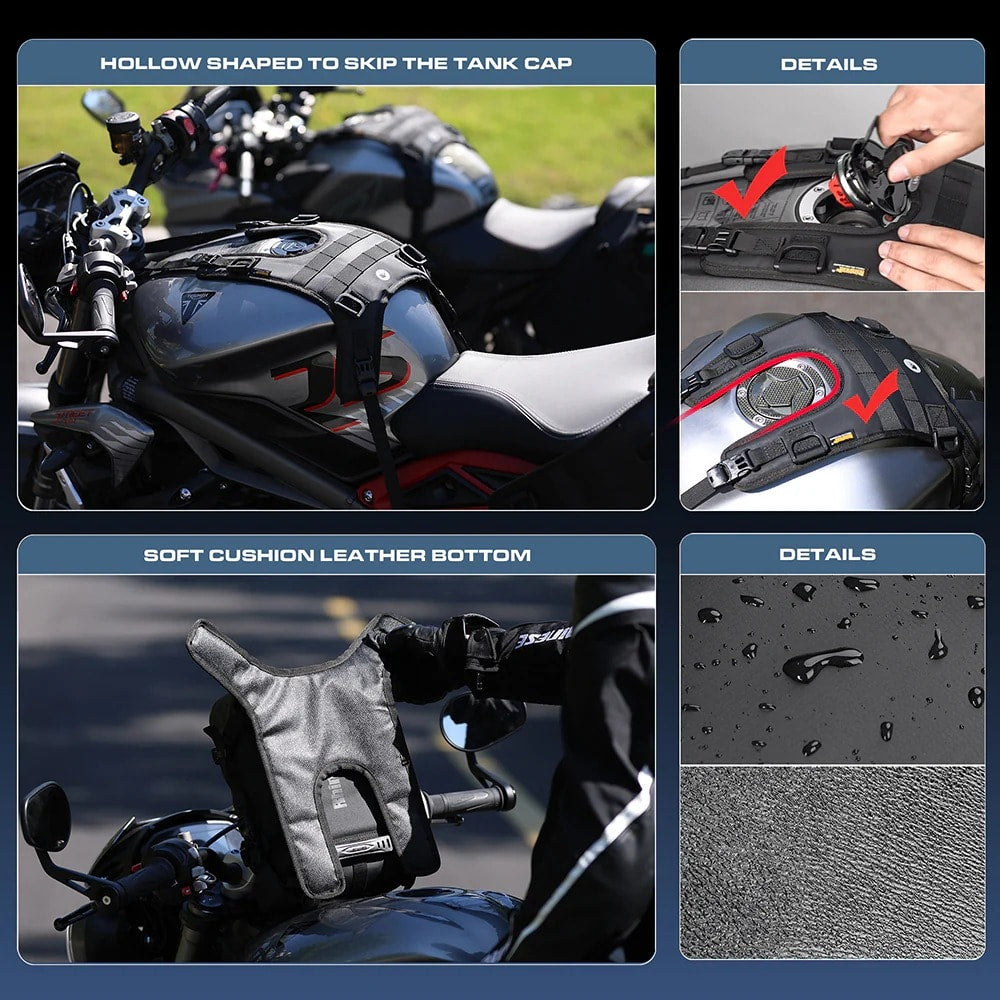 Base para bolsos laterales estanque moto rhinowalk mtr001b