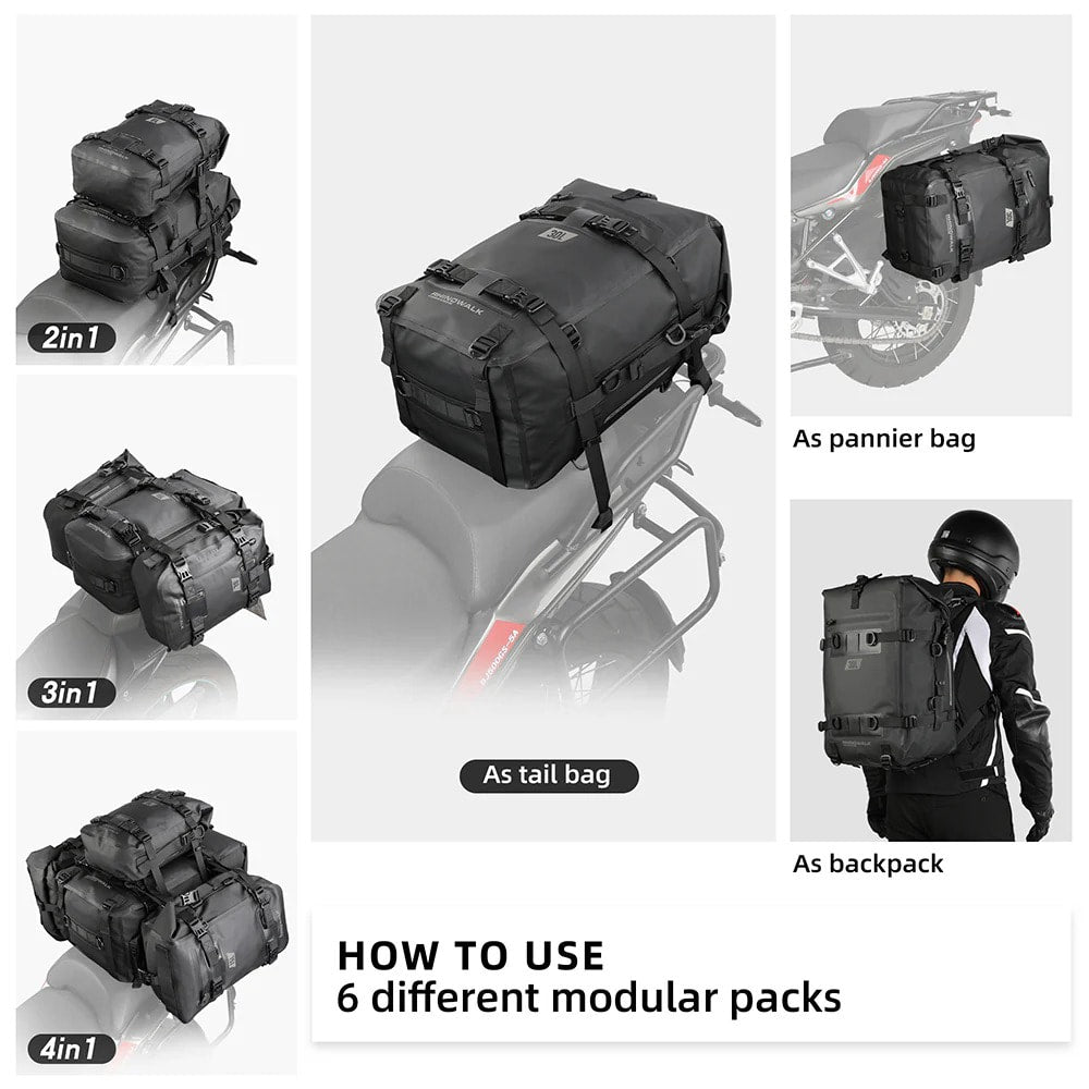 Bolso para moto Rhinowalk MT2230 30 litros impermeable dry bag