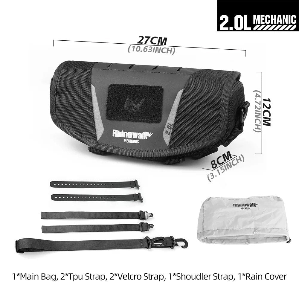 Bolso manillar rhinowalk mechanic mjx2010 2lts para moto