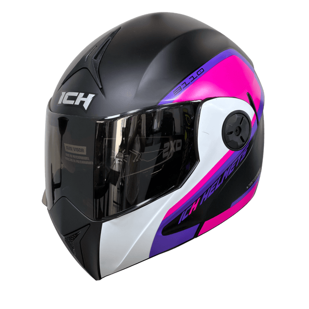 Casco moto ich 3110 xpacer fc abatible con sun visor certificación dot