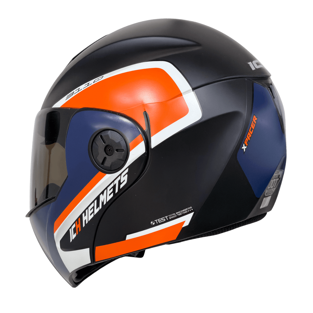 Casco moto ich 3110 xpacer nj abatible con sun visor certificación dot