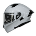 Casco moto ich 3120 solid blanco abatible con sun visor certificación dot 3cv