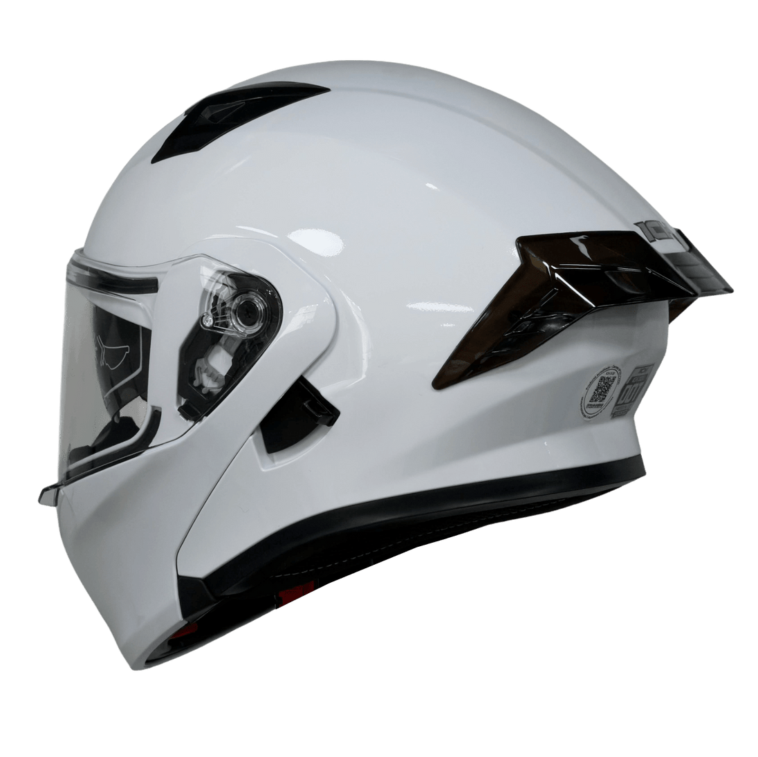 Casco moto ich 3120 solid blanco abatible con sun visor certificación dot 3cv