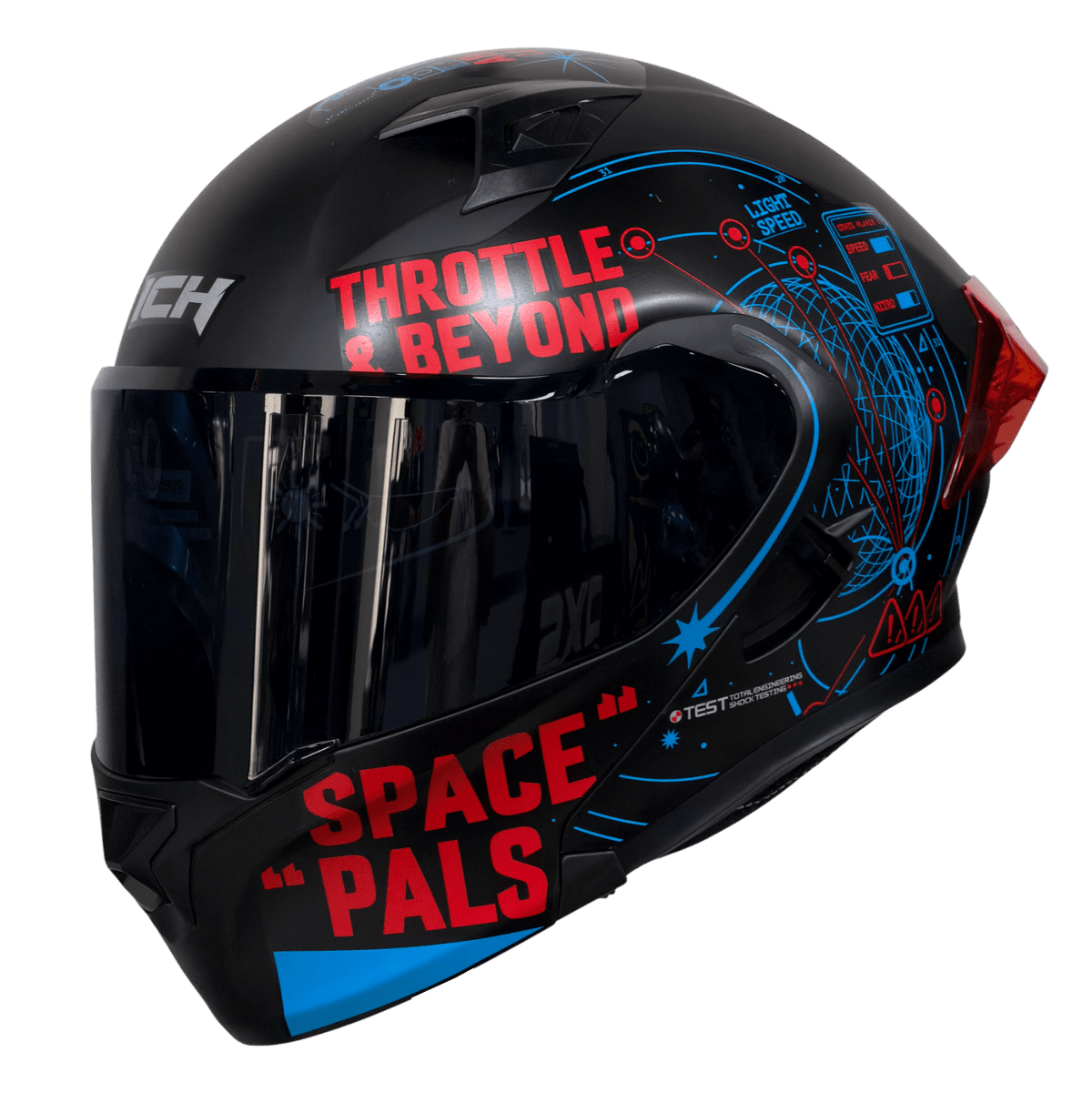 Casco moto ich 3120 infinity rj abatible con sun visor certificación dot