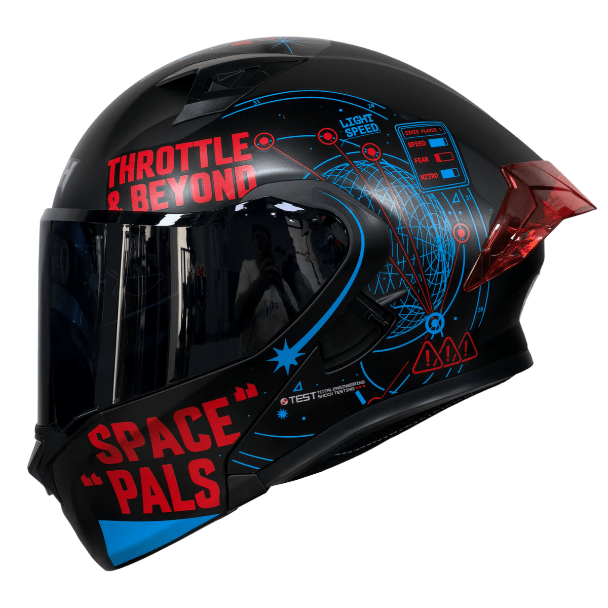 Casco moto ich 3120 infinity rj abatible con sun visor certificación dot