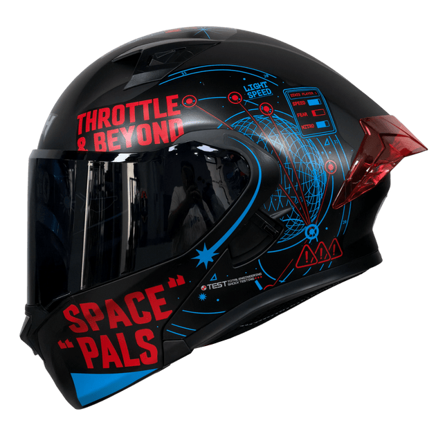 Casco moto ich 3120 infinity rj abatible con sun visor certificación dot