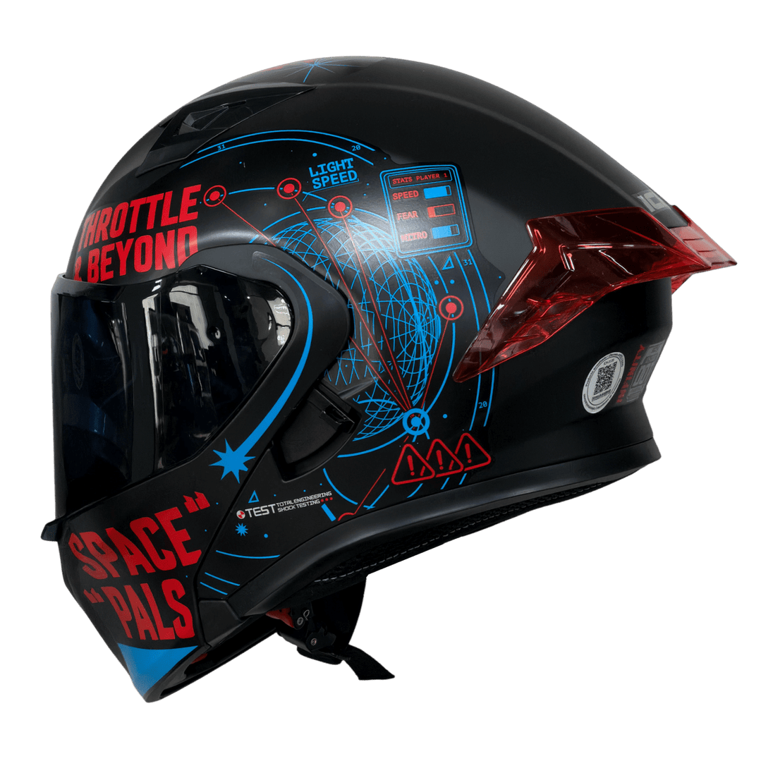 Casco moto ich 3120 infinity rj abatible con sun visor certificación dot