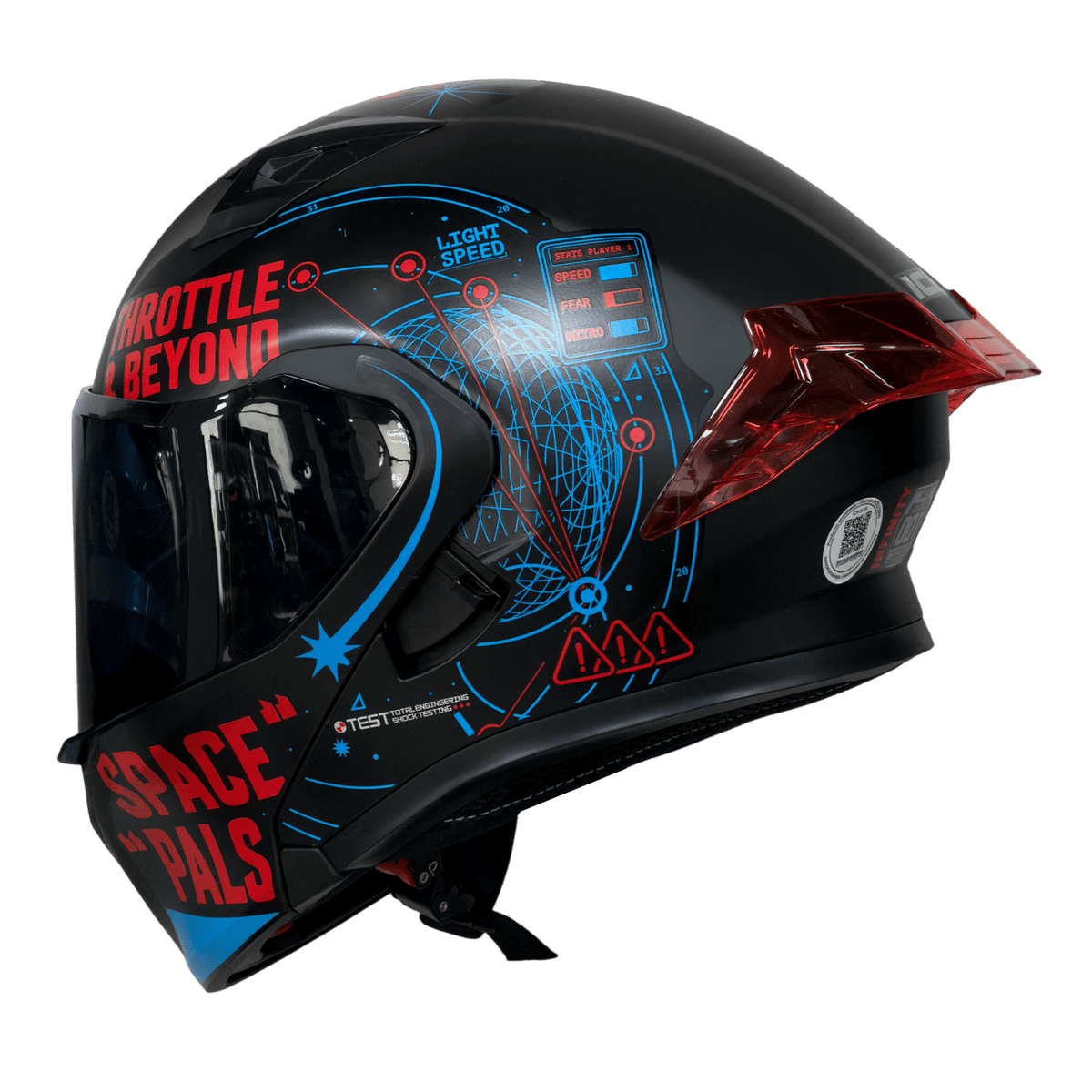 Casco moto ich 3120 infinity rj abatible con sun visor certificación dot