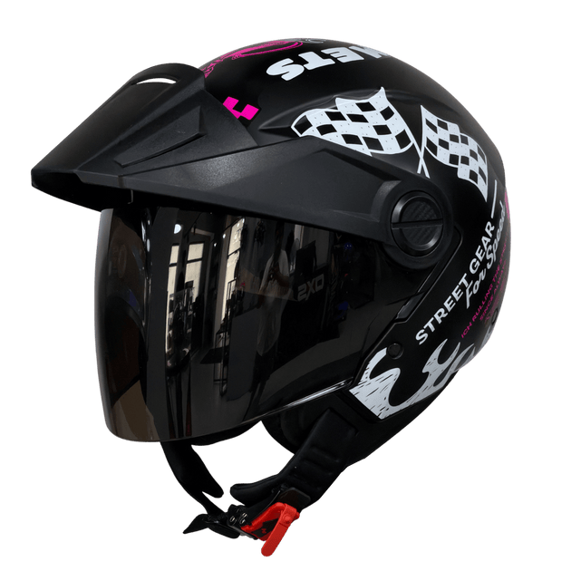 Casco moto ich 102 fuel racer fc abierto con viscera urbano