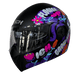 Casco moto ich 3110 jr flower up fc abatible con sun visor certificación dot
