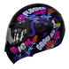 Casco moto ich 3110 jr flower up fc abatible con sun visor certificación dot