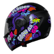 Casco moto ich 3110 jr flower up fc abatible con sun visor certificación dot