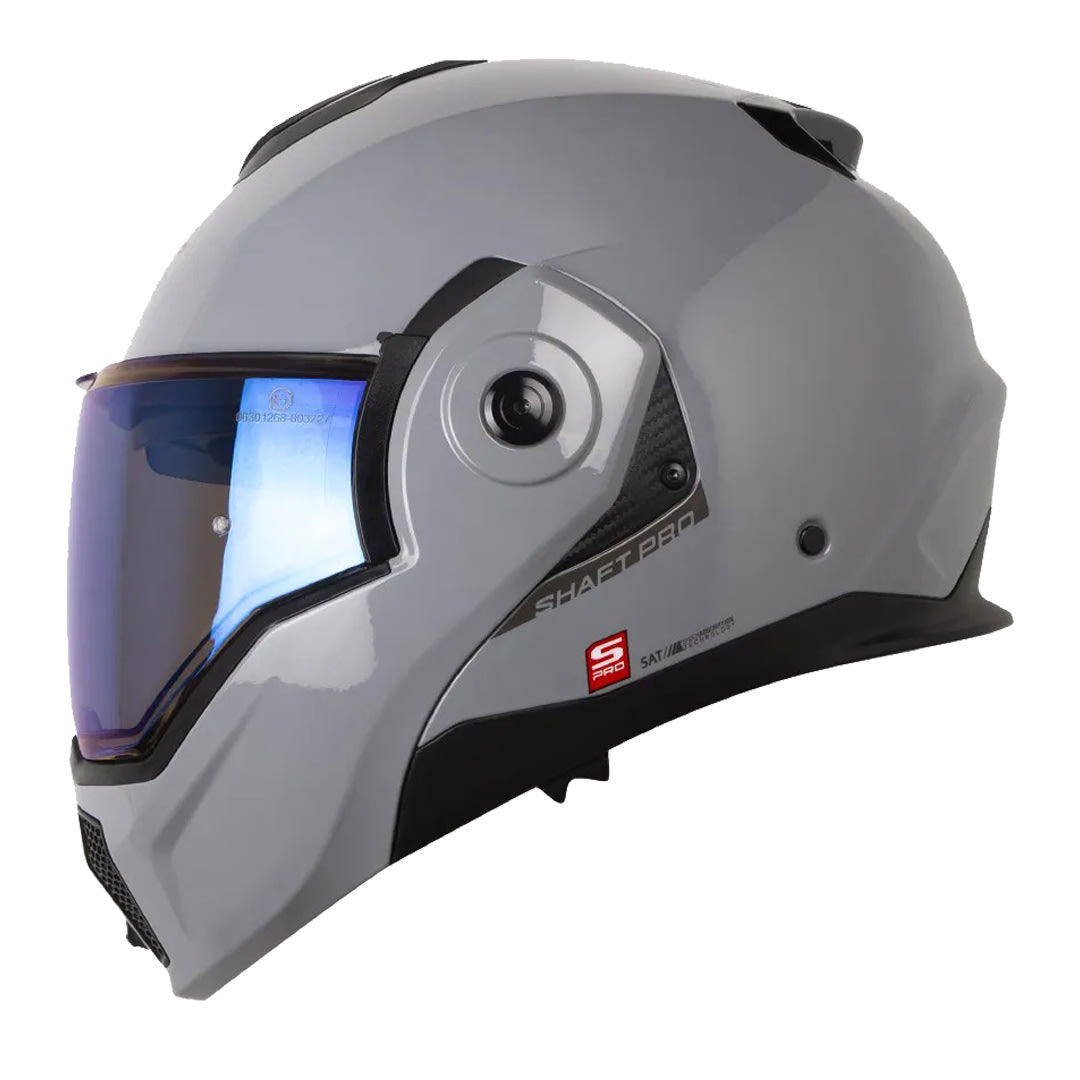 Casco moto shaft pro 4160 move solid gr.m az abatible dual