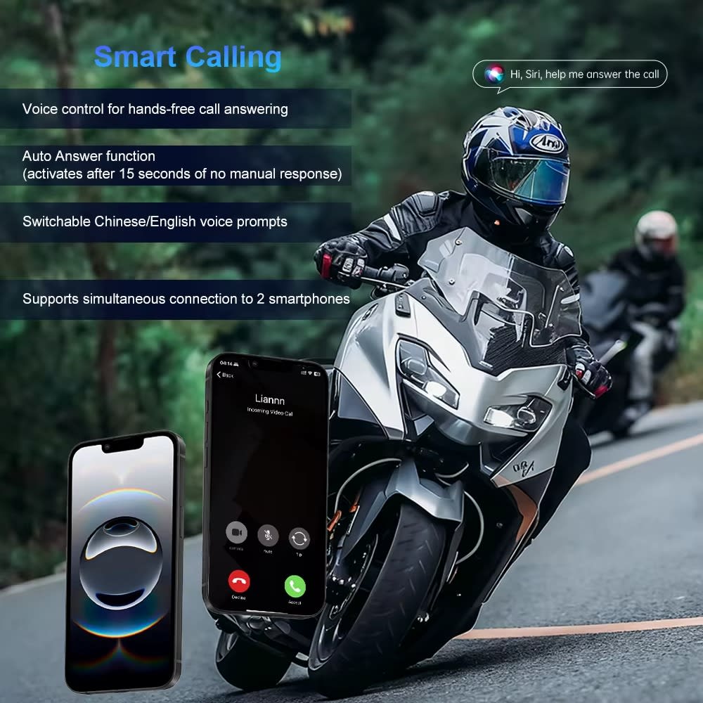 Manos libres freedconn ky v2 para casco moto ip65 intercomunicador