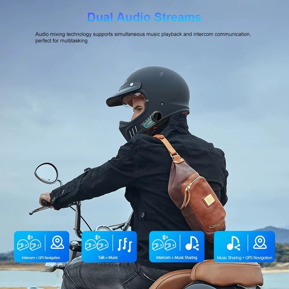 Manos libres freedconn ky v2 para casco moto ip65 intercomunicador