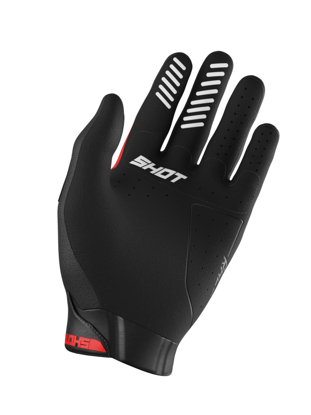 Guantes moto shot race kid evo red motocross enduro niño