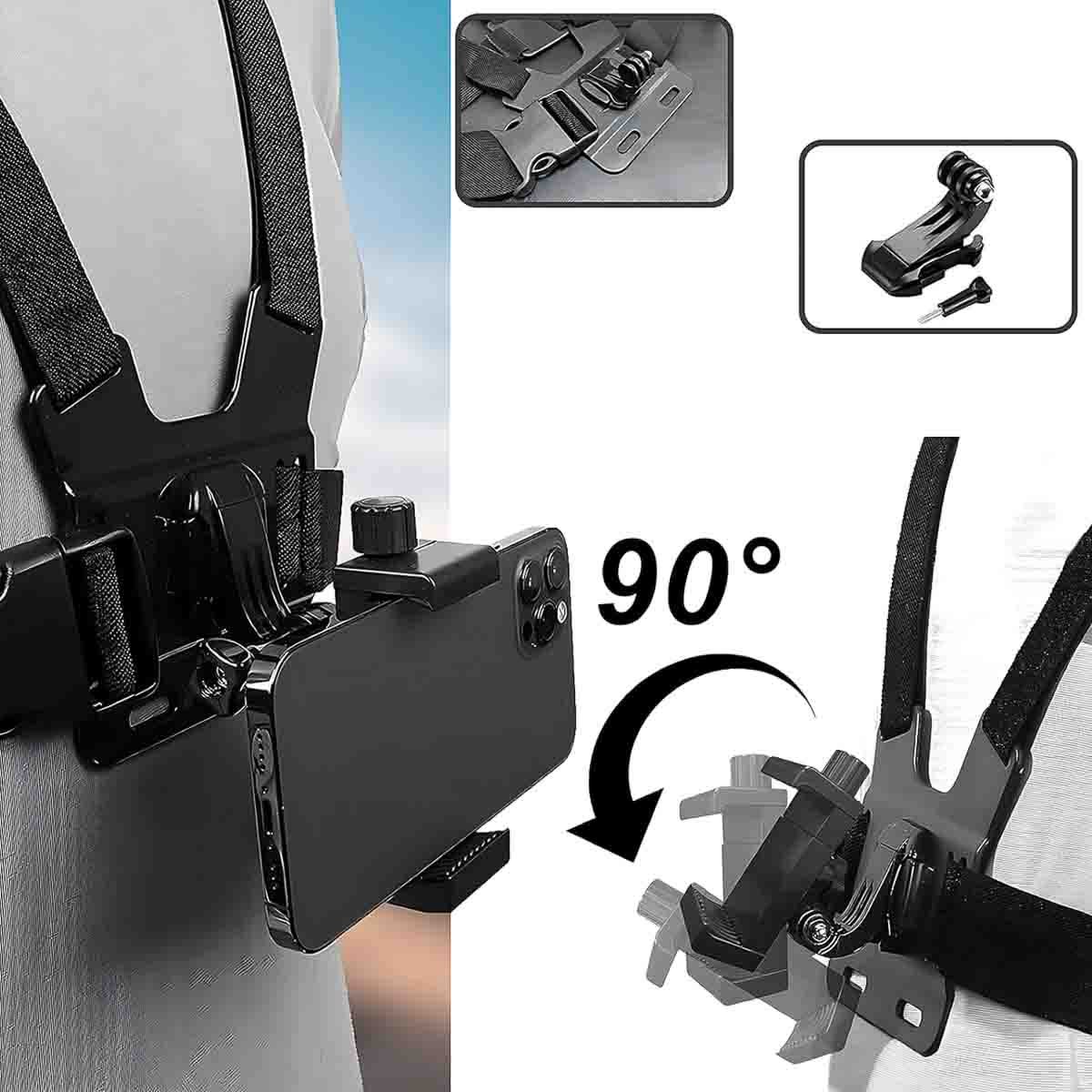 Kit Arnes con Soporte para camara gopro y celular pechera X-4-7