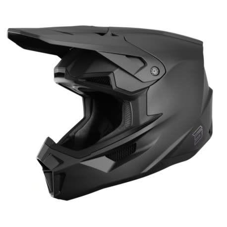 Casco moto shot lite solid black matt motocross enduro