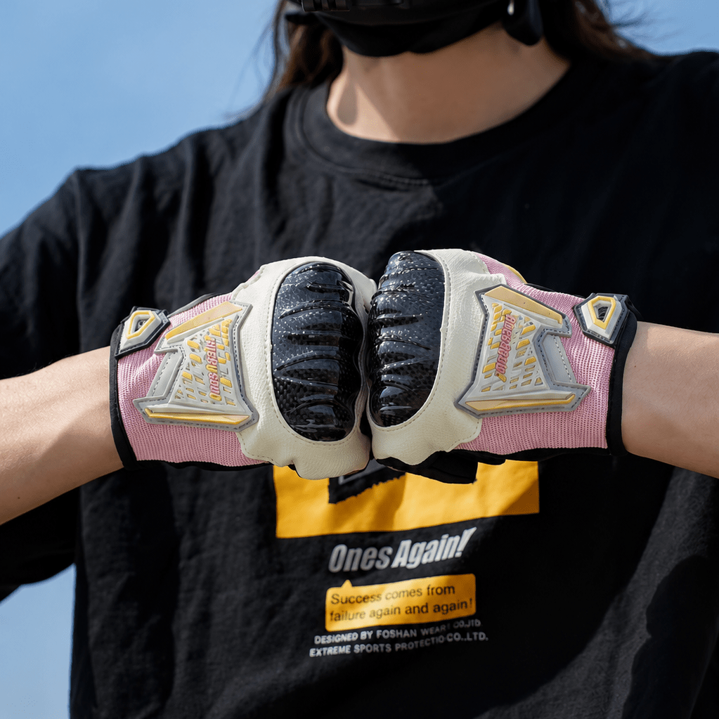 Guantes para moto ones again mg45 fc mujer protecciones carbono