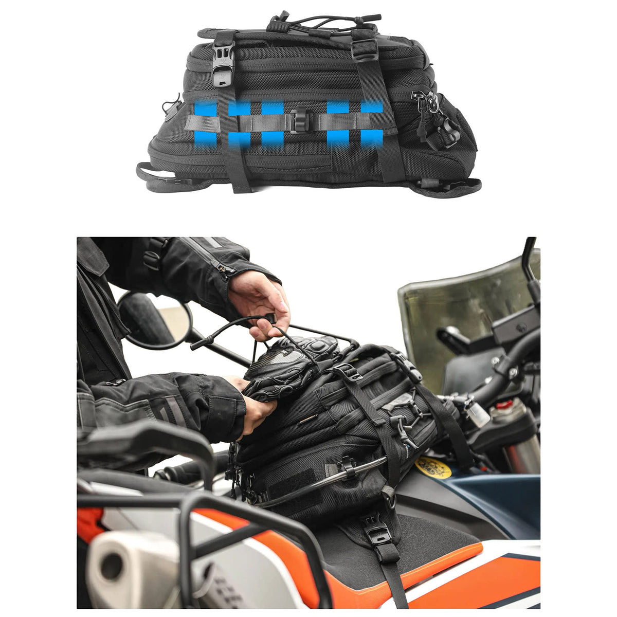 Bolso de estanque y mochila rhinowalk mechanic mjx2002 9L