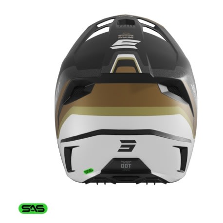 Casco moto shot speed atomic gold matt motocross enduro