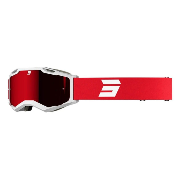 Antiparras moto Shot iris 2.0 tech white red glossy motocross enduro