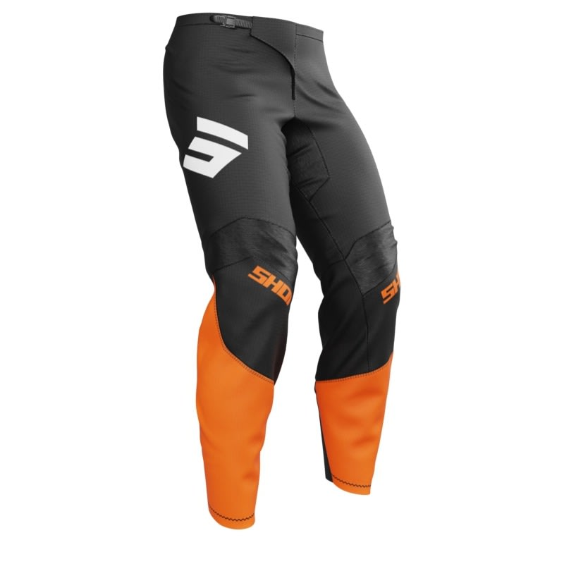 Pantalon moto shot draw private orange motocross enduro