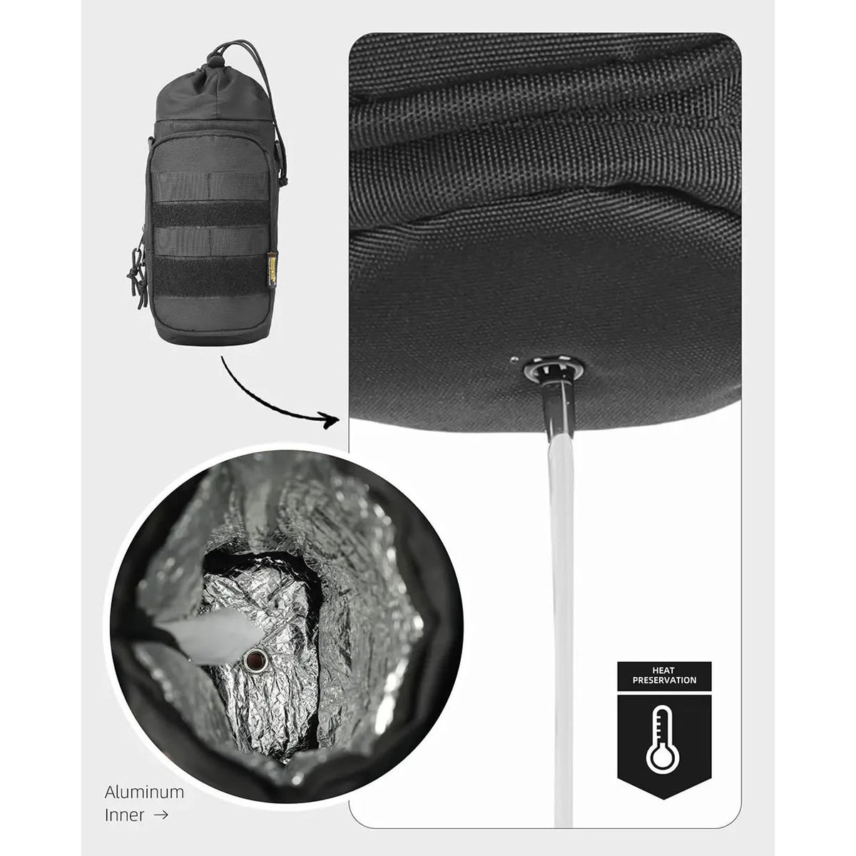 Bolso porta botella termico rhinowalk mjx2006 expandible