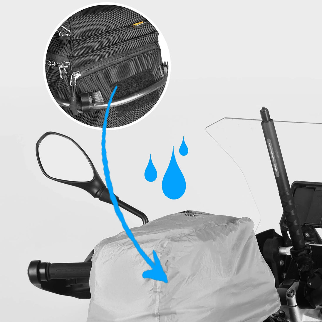 Bolso de estanque y mochila rhinowalk mechanic mjx2002 9L