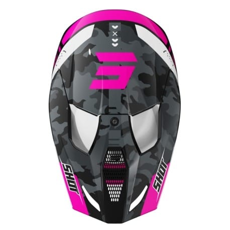 Casco moto shot furious flash pink glossy motocross enduro