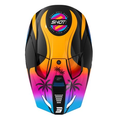 Casco moto shot furious miami orange glossy motocross enduro