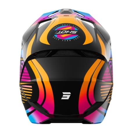 Casco moto shot furious miami orange glossy motocross enduro