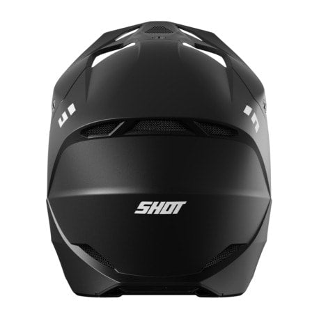 Casco moto shot furious solid black matt motocross enduro