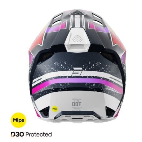 Casco moto shot lite racing blue neon yellow pearly motocross enduro