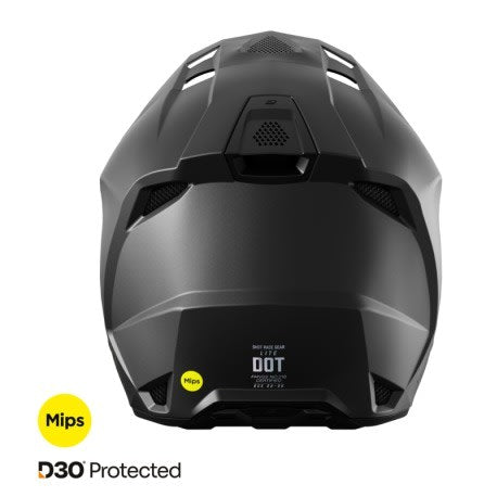 Casco moto shot lite solid black matt motocross enduro
