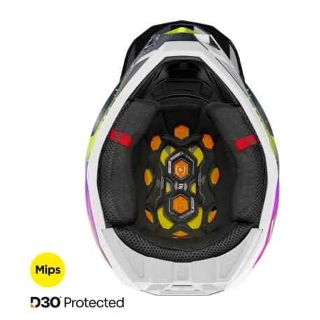 Casco moto shot lite racing blue neon yellow pearly motocross enduro