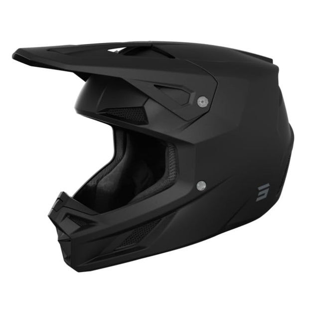 Casco moto shot speed solid black matt motocross enduro