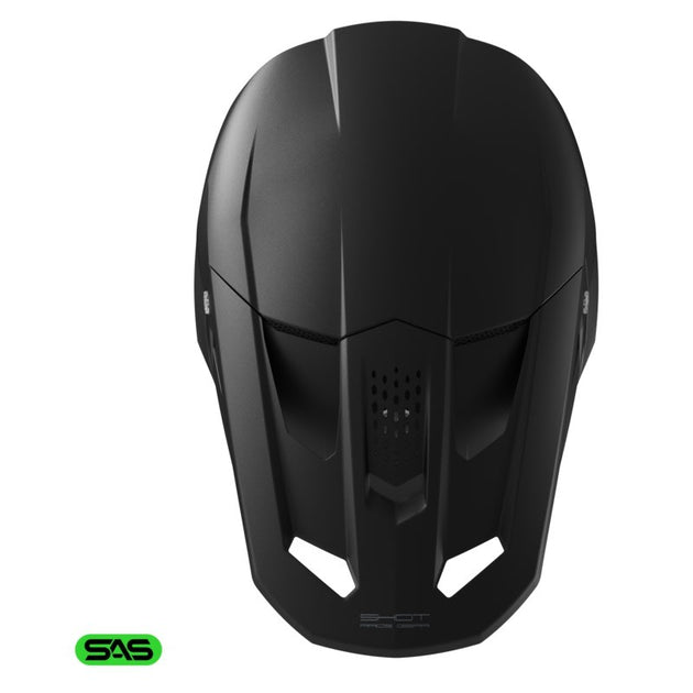 Casco moto shot speed solid black matt motocross enduro
