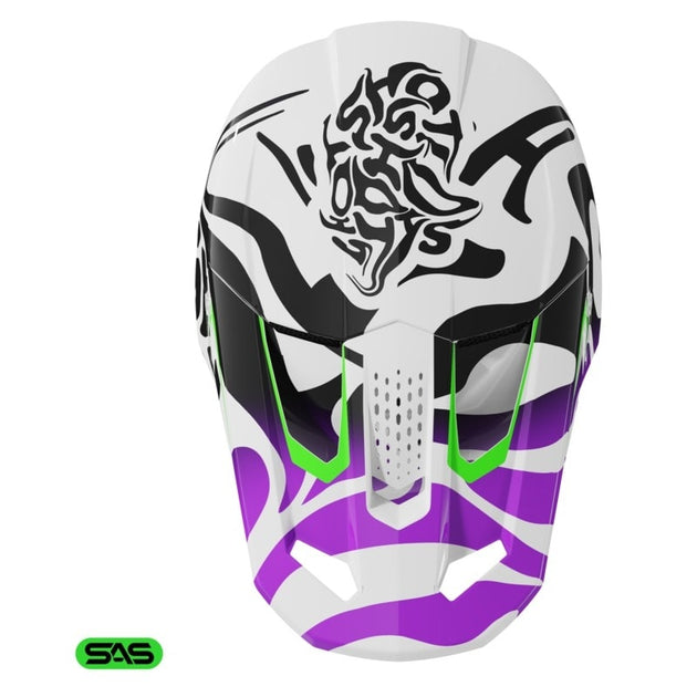 Casco moto shot speed ghost purple glossy motocross enduro