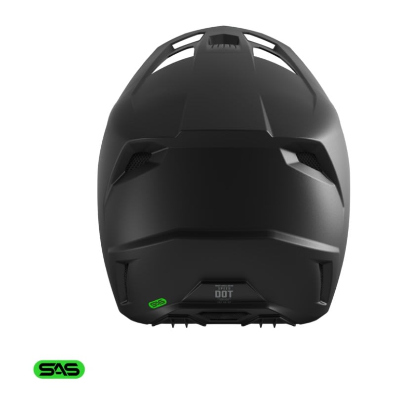 Casco moto shot speed solid black matt motocross enduro