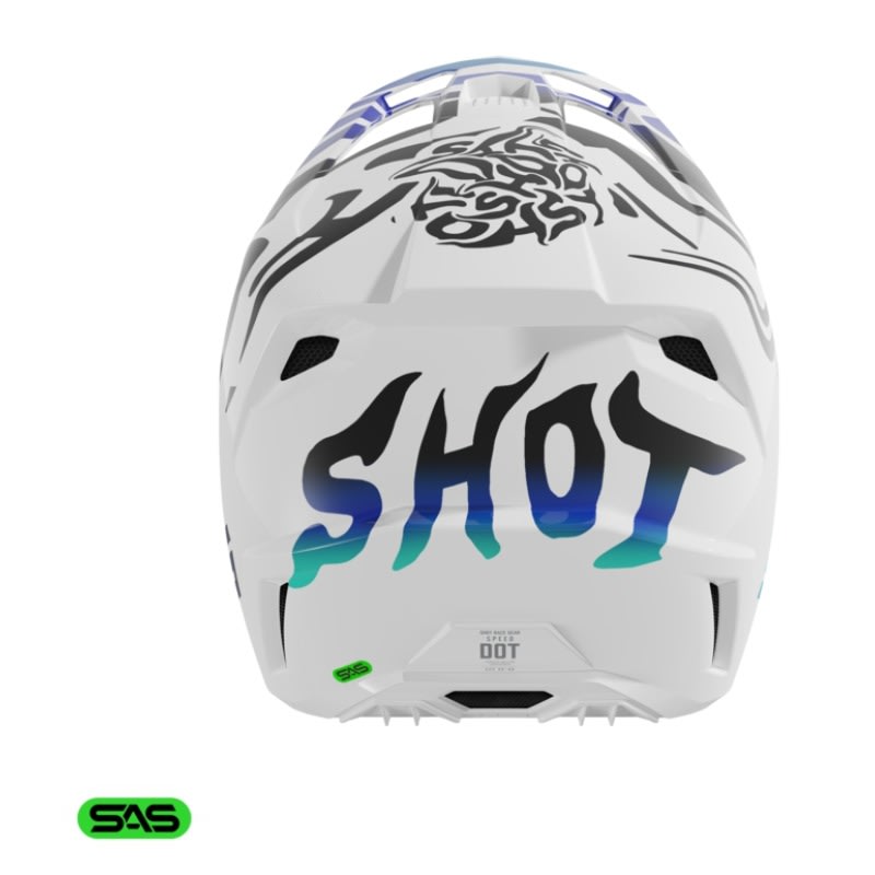 Casco moto shot speed ghost blue glossy motocross enduro
