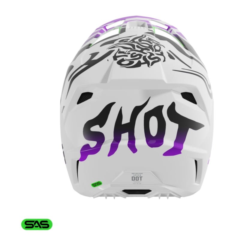 Casco moto shot speed ghost purple glossy motocross enduro