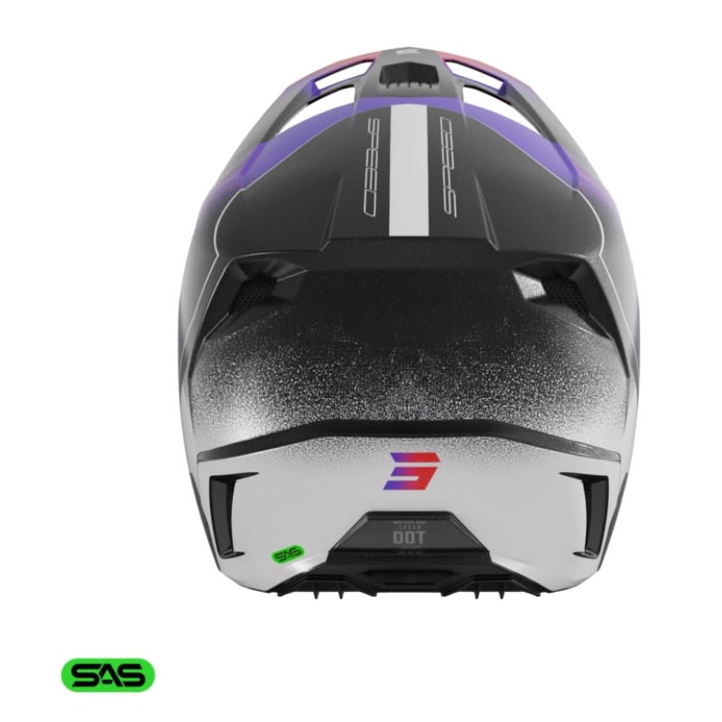 Casco moto shot speed olymp purple pearly motocross enduro