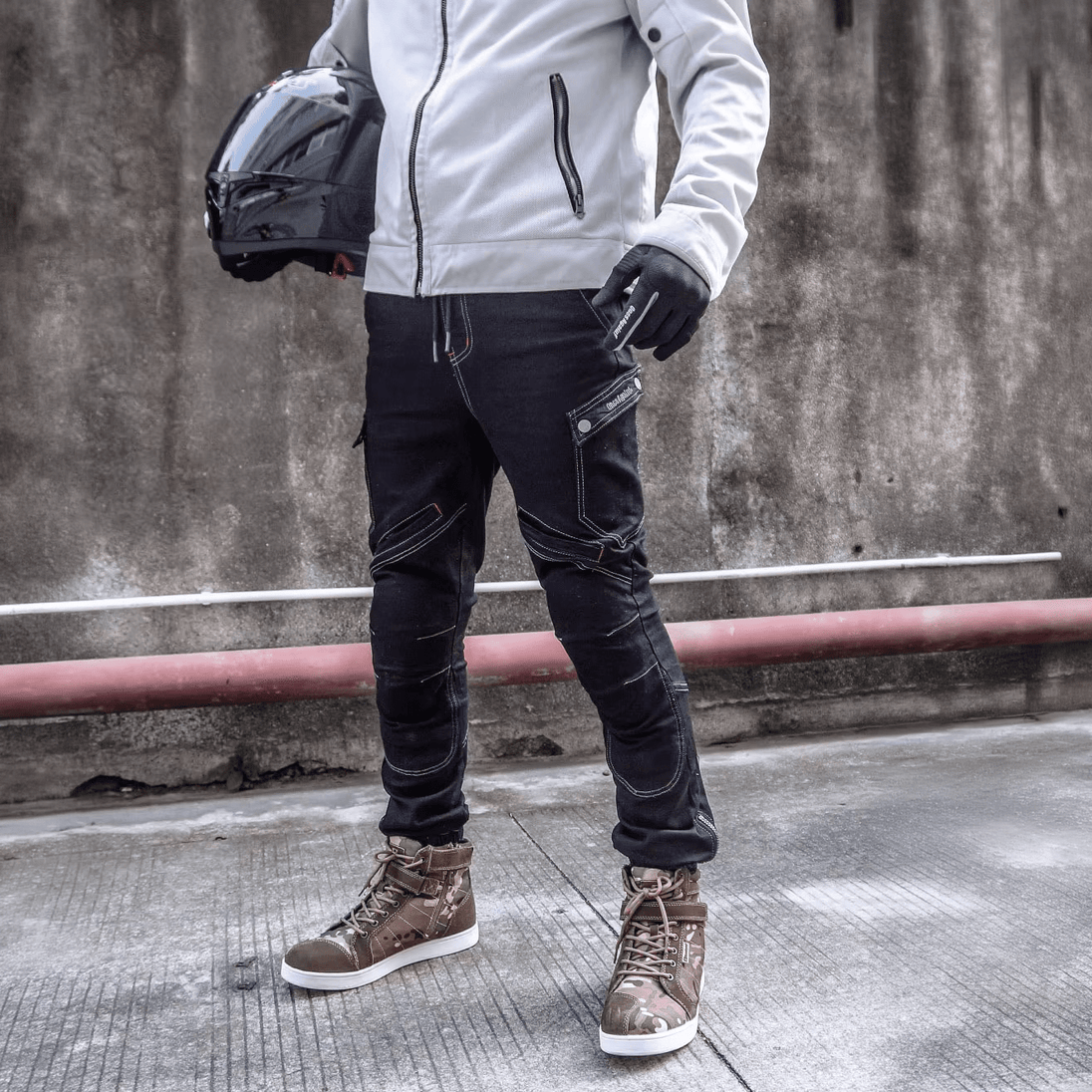 Pantalon moto ones again mj02 ng tipo jeans con protecciones