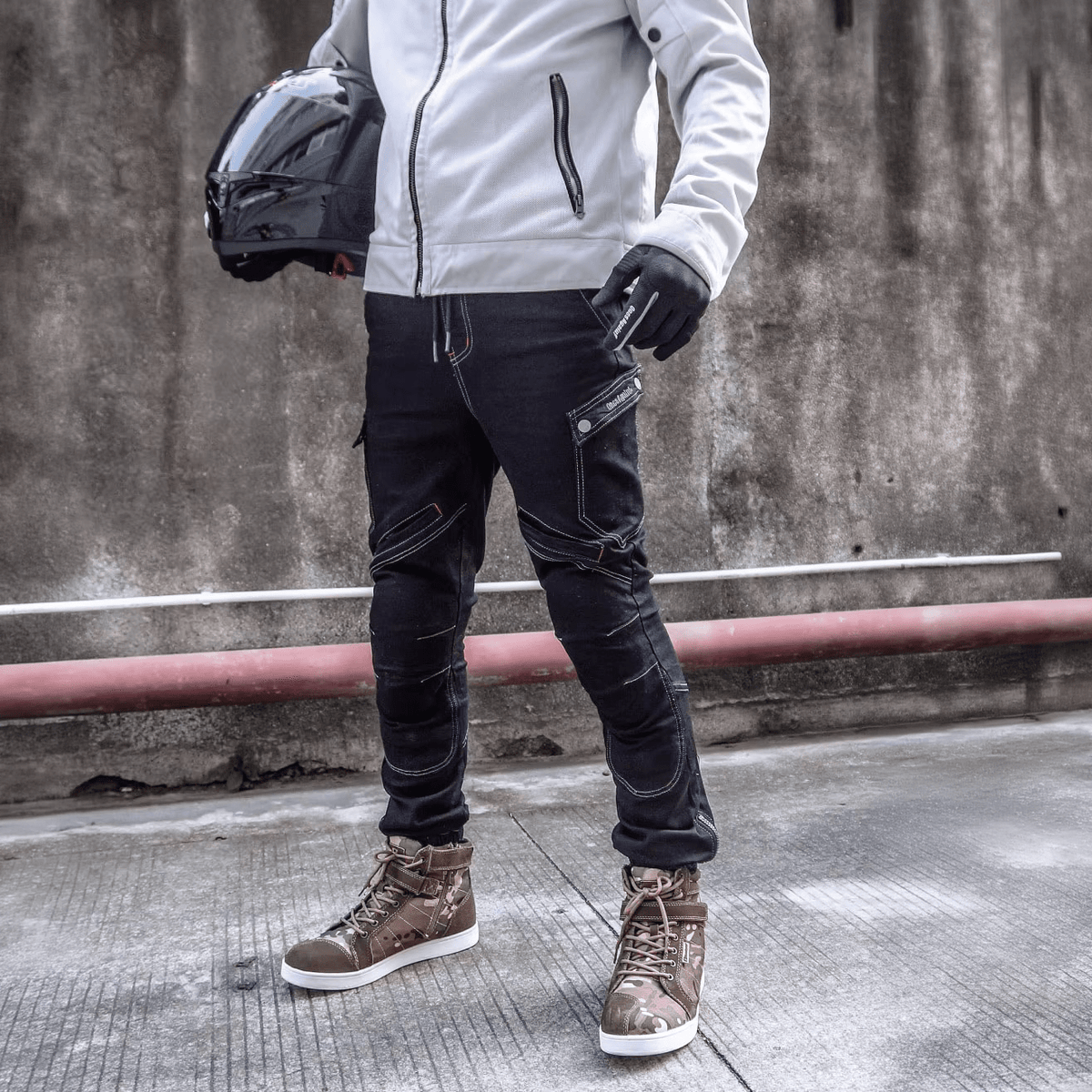 Pantalon moto ones again mj02 ng tipo jeans con protecciones