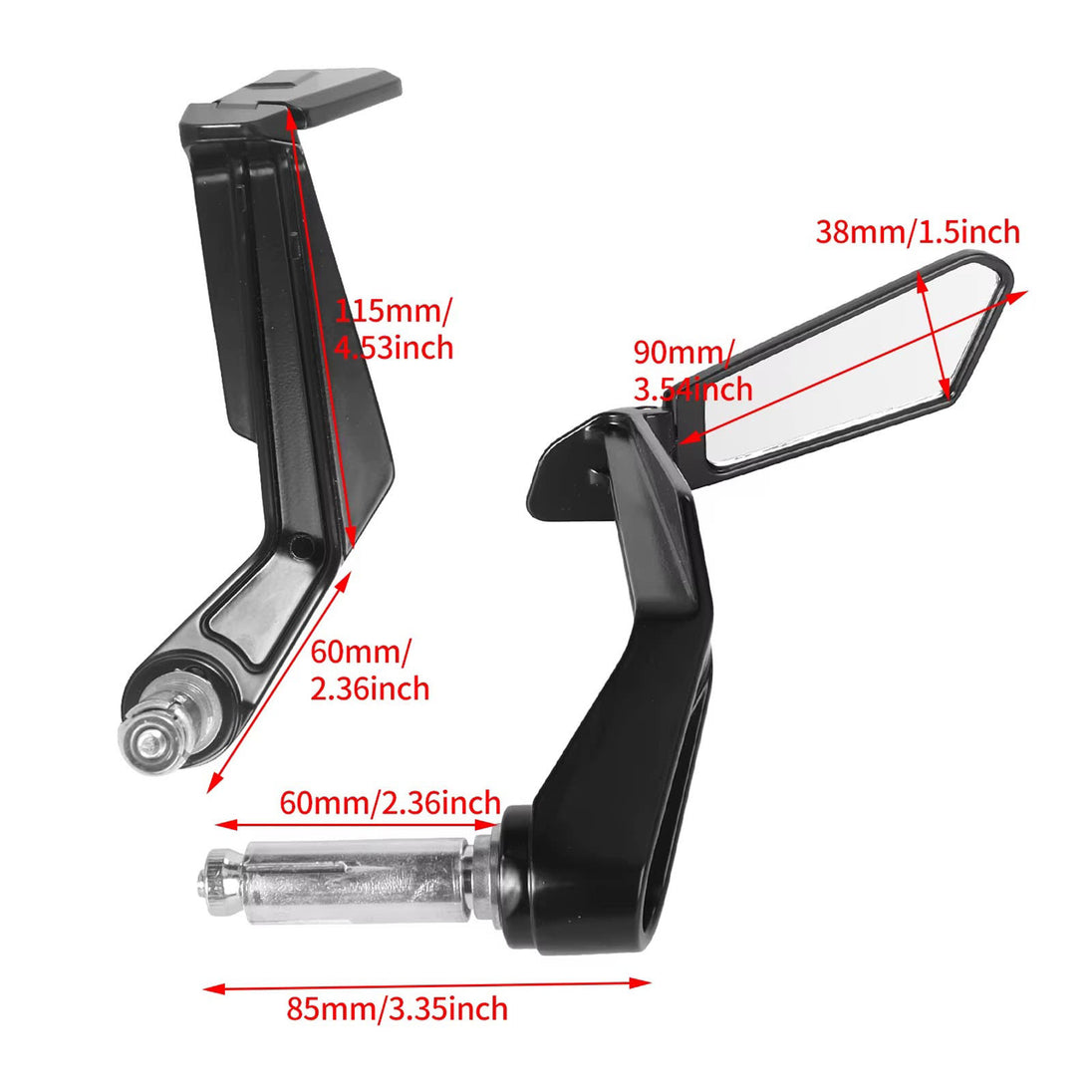 Espejos para moto moxi tipo cubre puño racing plegables sp