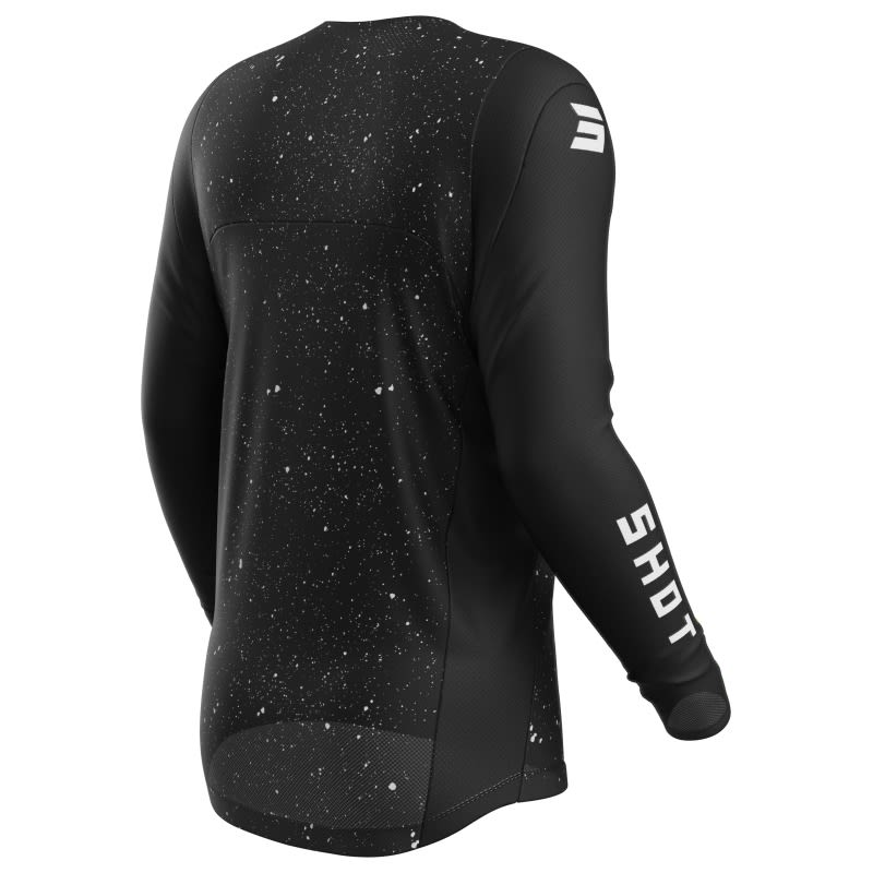 Polera moto shot contact art black motocross enduro